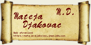 Mateja Đakovac vizit kartica
